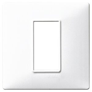 Placca 1M Bianco per Scatola Rotonda